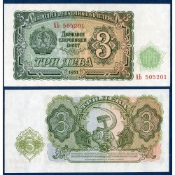 Bulgarie Pick N°81, Billet de banque de 3 Leva 1951