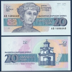 Bulgarie Pick N°100a, Billet de banque de 20 Leva 1991