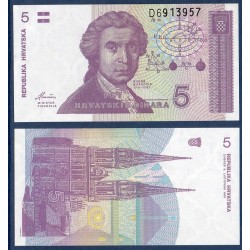 Croatie Pick N°17a, Billet de banque de 5 Dinara 1991