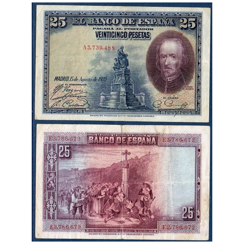 Espagne Pick N°74b, Billet de banque de 25 pesetas 1928