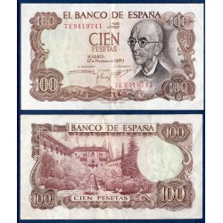 Espagne Pick N°152a, Billet de banque de 100 pesetas 1970