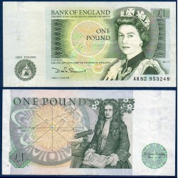 Grande Bretagne Pick N°377b, Billet de banque de 1 livre 1981-1984