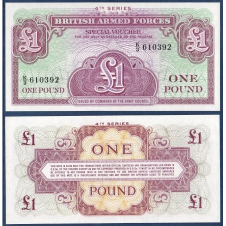 G.B. Armée Pick N°36a, Billet de banque de 1 Pound 1962