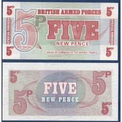 G.B. Armée Pick N°47, Billet de banque de 5 new Pence 1972