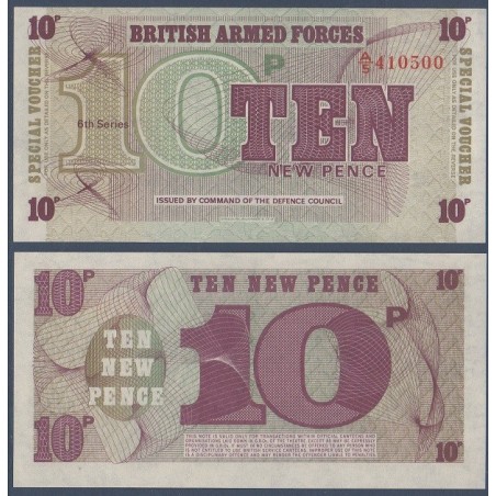 G.B. Armée Pick N°48, Billet de banque de 10 new Pence 1972
