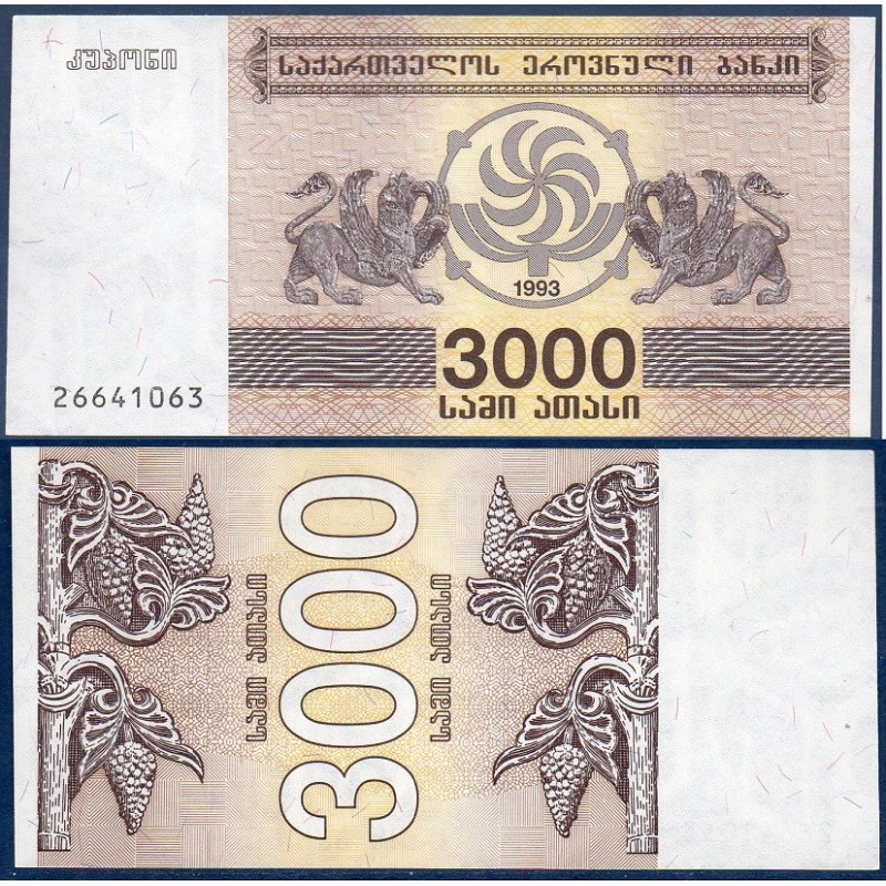 Georgie Pick N°45, Billet de banque de 3000 Laris 1993-1994