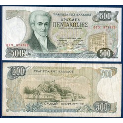 Grece Pick N°201a, Billet de banque de 500 Drachmai 1983