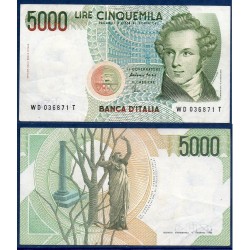 Italie Pick N°111c, Billet de banque de 5000 Lire 1985
