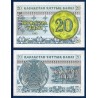 Kazakhstan P.5b, neuf Billet de 20 Tyin 1993 vert foncé
