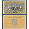 Lituanie P.30, neuf Billet de 0.20 Talonas 1991 feuilles