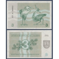 Lituanie Pick N°39, Billet de banque de 1 Talonas 1992