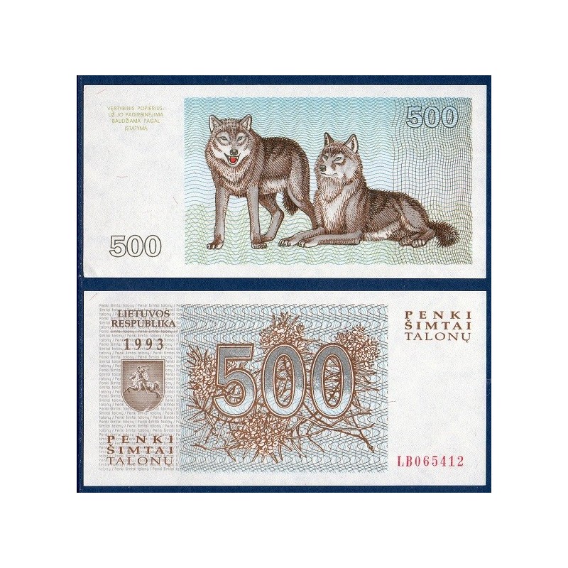 Lituanie Pick N°46, Billet de banque de 500 Talonas 1993