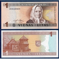 Lituanie Pick N°53a, Billet de banque de 1 Litas 1994