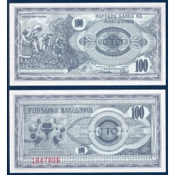 Macedoine Pick N°4 , Billet de banque de 100 Denari 1992