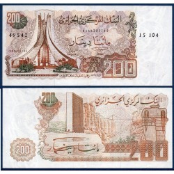 Algérie Pick N°135 , Billet de banque de 200 dinar 1983
