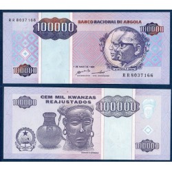 Angola Pick N°139, Billet de banque de 100000 Kwanzas 1995