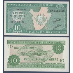 Burundi Pick N°33, Billet de 20 Francs 2001-2007