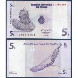 Congo Pick N°81a, Billet de banque de 5 centimes 1997