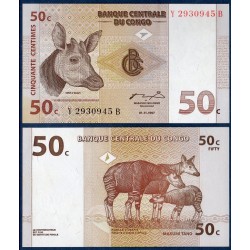 Congo Pick N°84, Billet de 50 centimes 1997