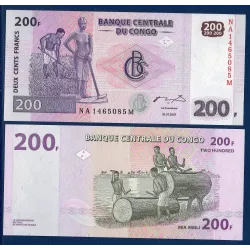 Congo Pick N°99a, Billet de banque de 200 Francs 2007