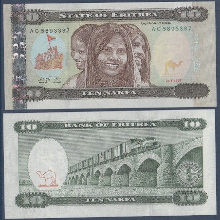 Erythrée Pick N°3, Billet de banque de 10 nakfa 1997
