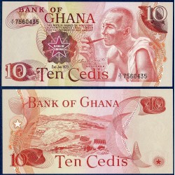 Ghana Pick N°16f, Billet de banque de 10 Cedis 1978