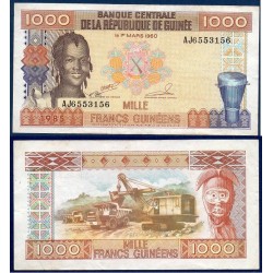 Guinée Pick N°32a, Billet de banque de 1000 Francs 1985