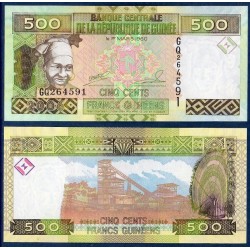 Guinée Pick N°39, Billet de banque de 500 Francs 2006-2011