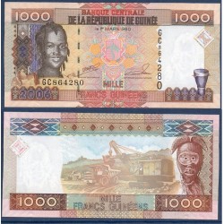 Guinée Pick N°40, Billet de banque de 1000 Francs 2006