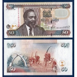 Kenya Pick N°41b, Billet de banque de 50 Shillings 2.2.2004