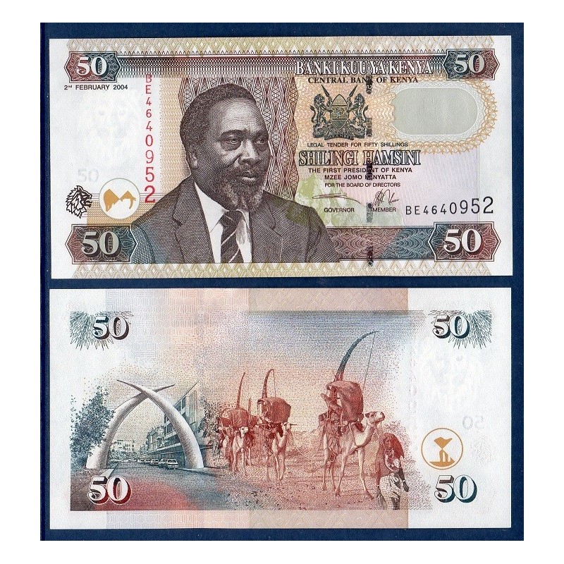 Kenya Pick N°41b, Billet de banque de 50 Shillings 2.2.2004