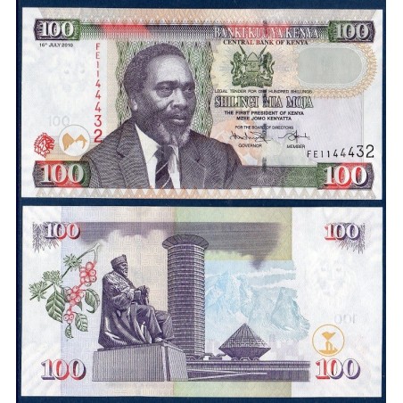 Kenya Pick N°48e, Billet de banque de 100 Schillings 2010