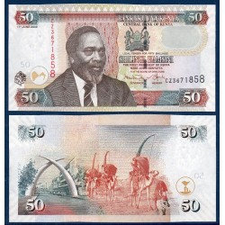Kenya Pick N°47d, Billet de banque de 50 Schillings 2009