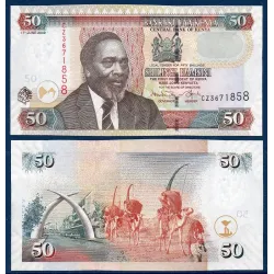 Kenya Pick N°47d, Billet de banque de 50 Schillings 2009