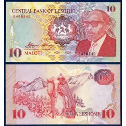 Lesotho Pick N°11a, Billet de banque de 10 Maloti 1990
