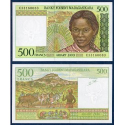 Madagascar Pick N°75b, Billet de banque de 500 Francs : 100 Ariary 1995
