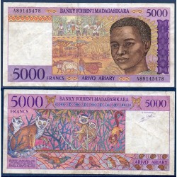 Madagascar Pick N°78b, TB Billet de banque de 5000 Francs : 1000 ariary 1994-1995