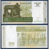 Madagascar P.87b, Neuf, Billet de 200 Ariary : 1000 Francs 2004 Sculptures