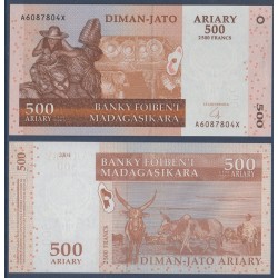 Madagascar Pick N°88b, Billet de banque de 500 Ariary : 2500 Francs 2004