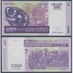 Madagascar Pick N°89b, Billet de banque de 1000 Ariary : 5000 Francs 2004