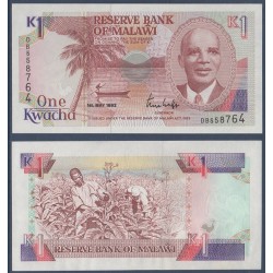 Malawi Pick N°23, Billet de banque de 1 kwacha 1990-1992