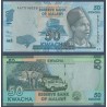 Malawi P.58a, Neuf, Billet de 50 kwatcha 1.1.2012 Safari