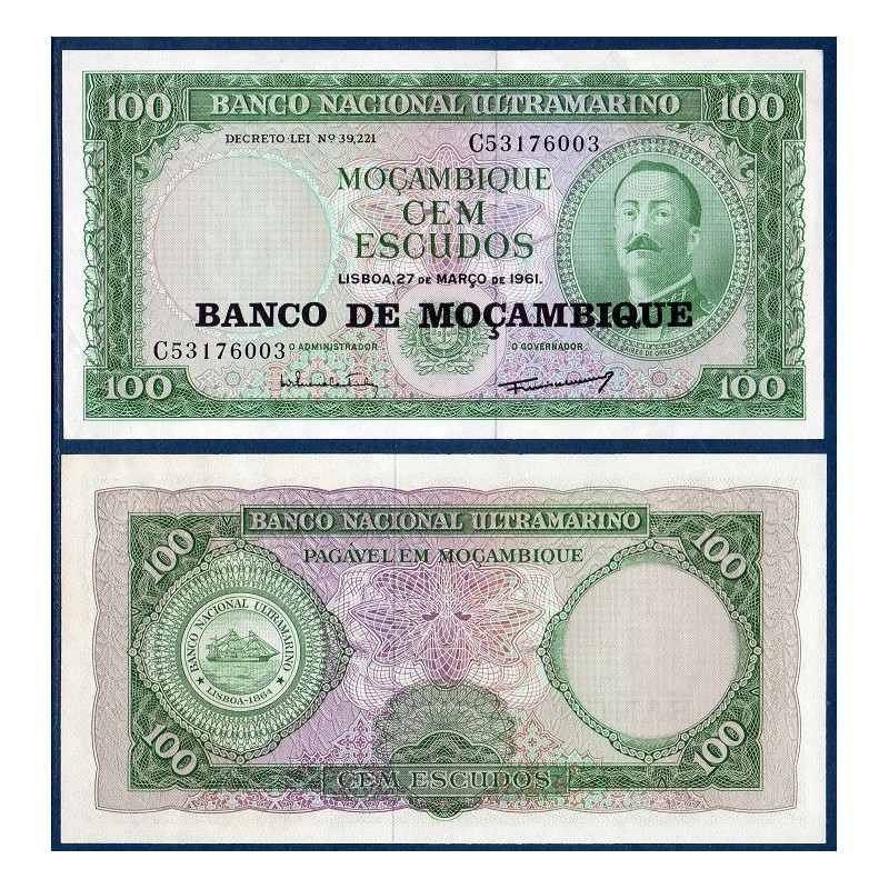 Mozambique Pick N°117a, Billet de banque de 100 Escudos 1976