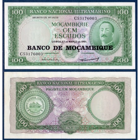 Mozambique P.117a, Neuf, Billet de 100 Escudos 1976  Aires de Ornelas
