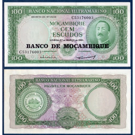 Mozambique Pick N°117a, Billet de banque de 100 Escudos 1976
