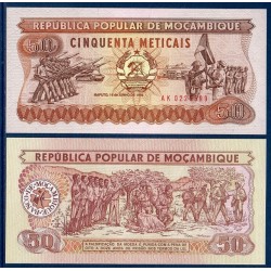 Mozambique Pick N°129, Billet de banque de 50 meticais 1986