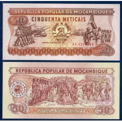 Mozambique Pick N°129b, Billet de banque de 50 meticais 1986