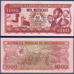 Mozambique Pick N°132, Billet de banque de 1000 meticais 1983-1989