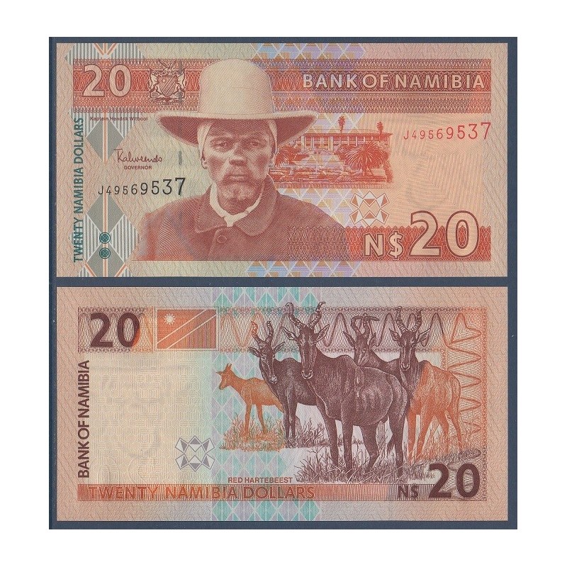 Namibie Pick N°6b, Billet de banque de 20 Dollars 2002