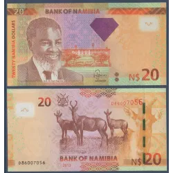 Namibie Pick N°12b, Billet de banque de 20 Dollars 2013